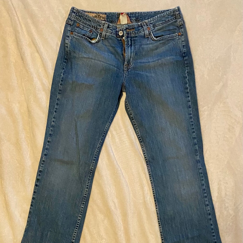 Vintage Lucky Brand Button Fly Bootcut Denim Long Inseam Size 30 Button Down Vintage Lucky Brand Button Fly Bootcut Denim Long Inseam Size 30 Button Down